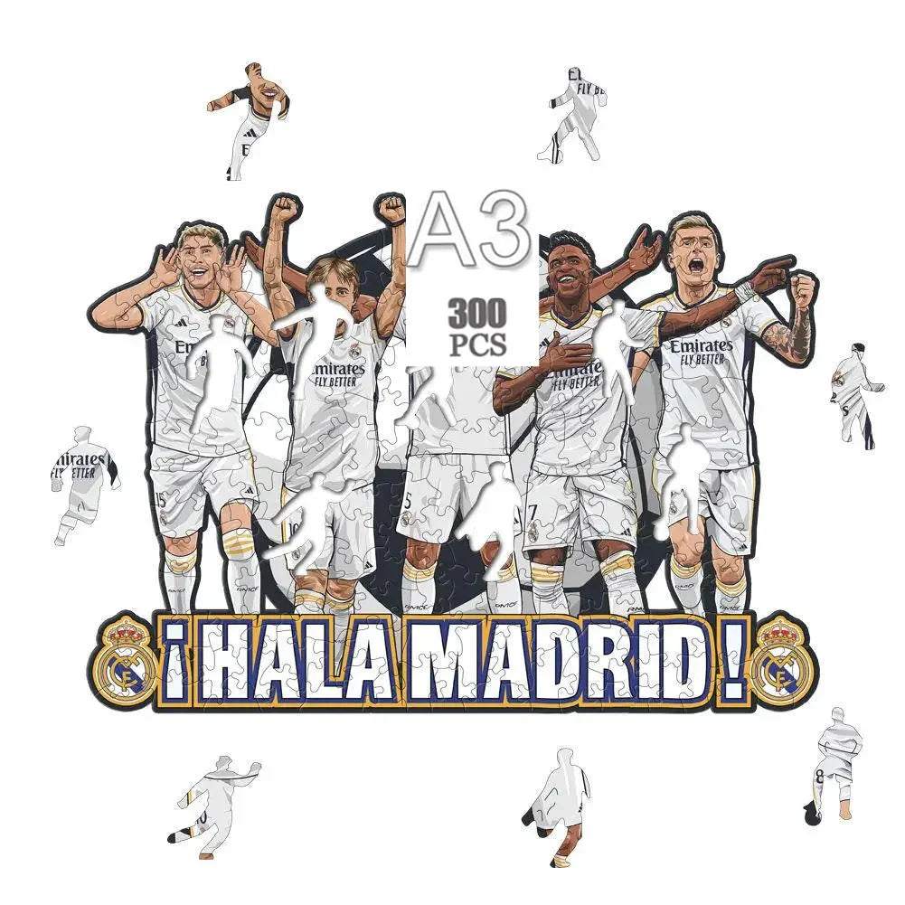Real Madrid 5 Spieler | 2D Holzpuzzle
