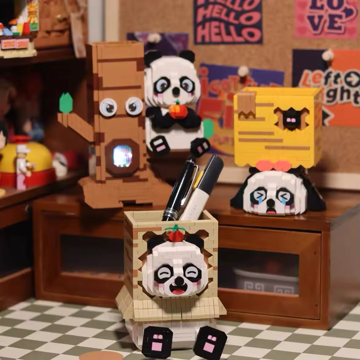 Panda im Baum Stiftehalter  | Bausteine