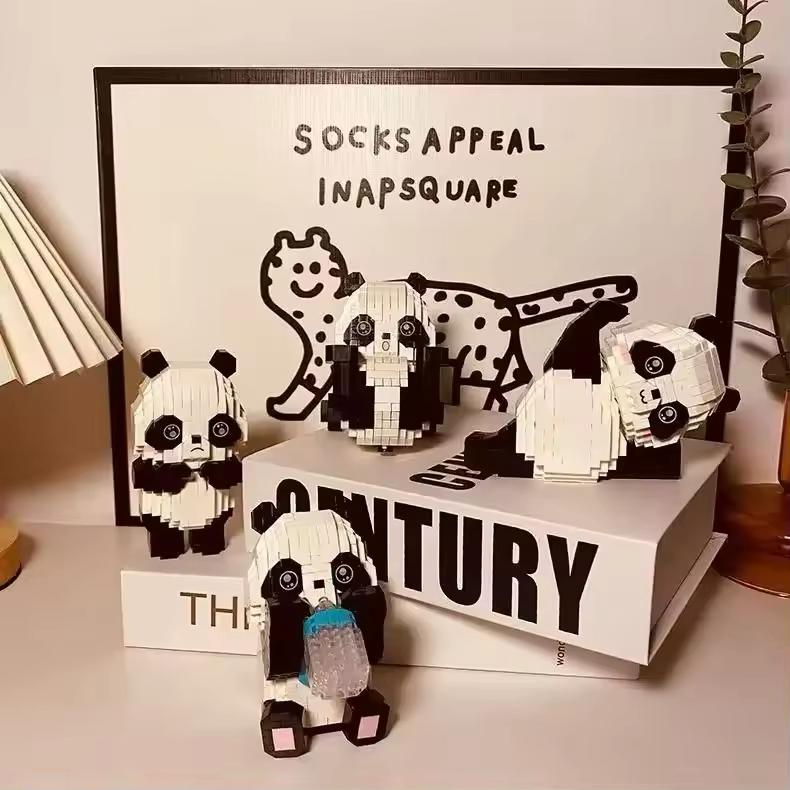 Liegender Panda | Bausteine