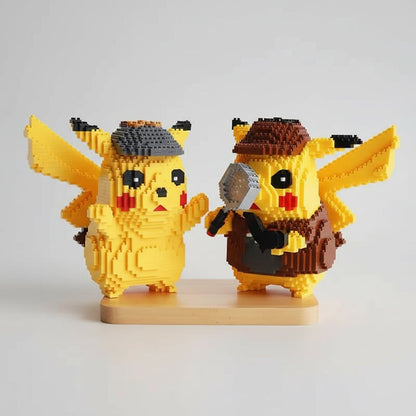 Gelbes Blitzwesen als Detektiv | Bausteine