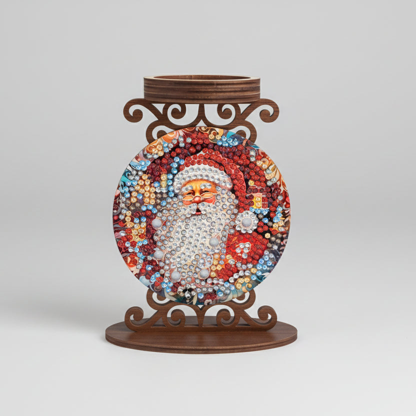 Weihnachtsmann | Kerzenhalter | Diamond Painting