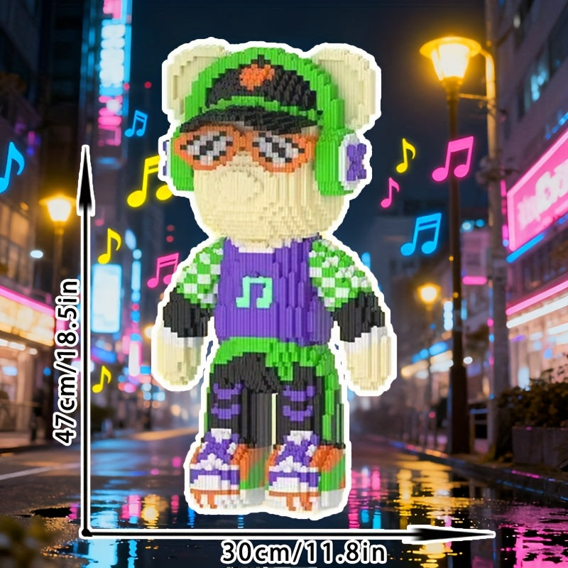 Bär mit Kopfhörer | Bausteine