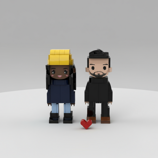 Eigenes Foto als Baustein-Figuren – 2 Personen | Bausteine