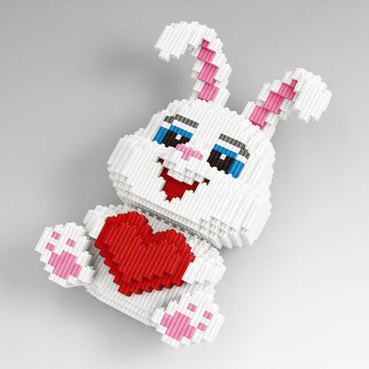 Süßes Kaninchen mit Herz | Bausteine