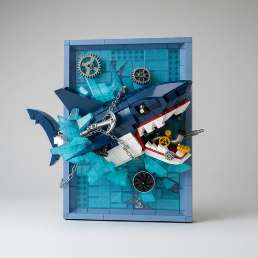 3D Gemälde Hai | Bausteine