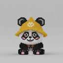 Panda mit gelbem Hut | Bausteine