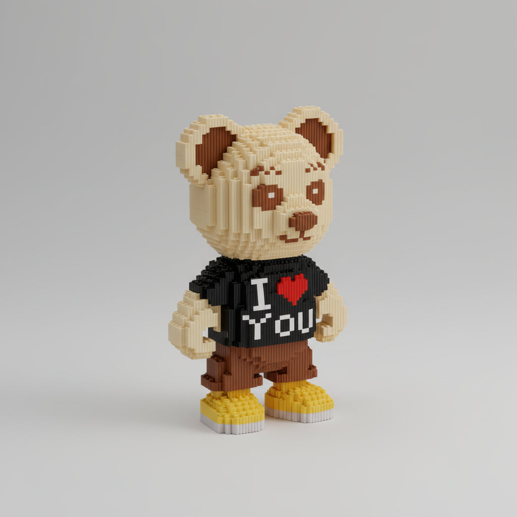 I Love You Bär mit gelben Schuhen | Bausteine
