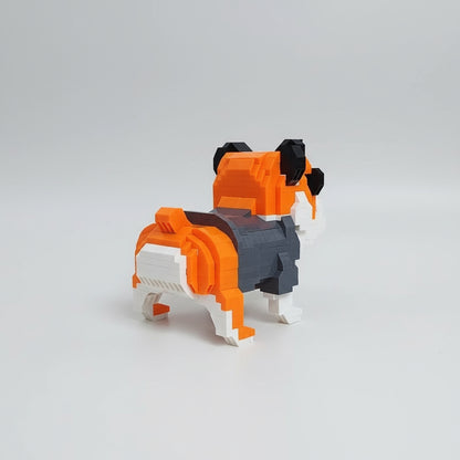 Bulldogge mit Sonnenbrille | Bausteine