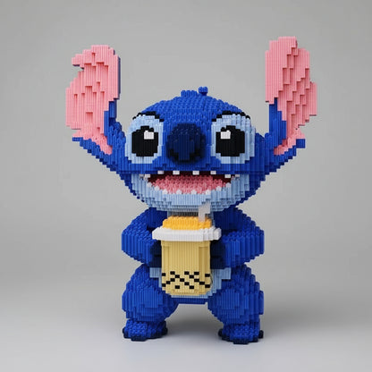 Blaues Wesen mit Milchshake | Bausteine