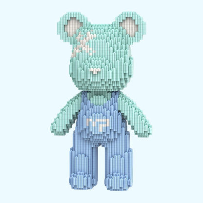 Bär mit hellblauer Latzhose | Bausteine
