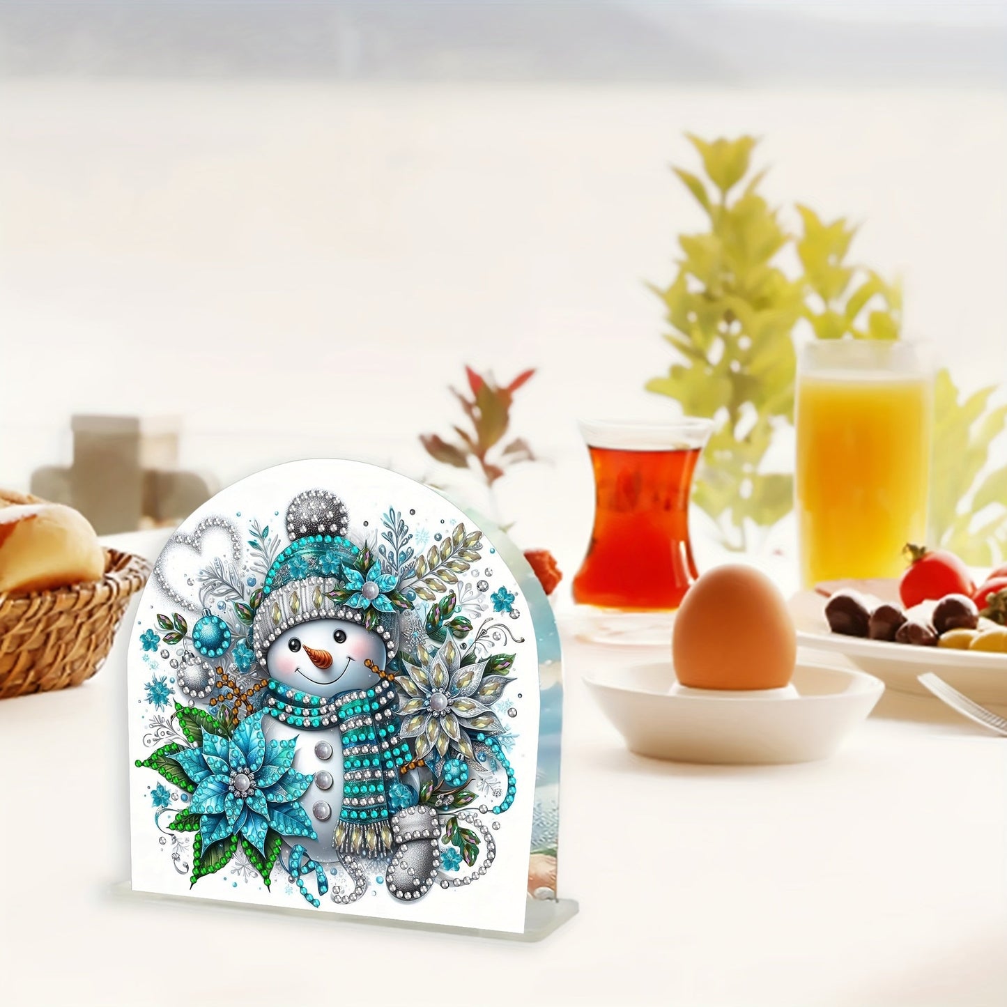 Schneemann | Serviettenhalter | Diamond Painting