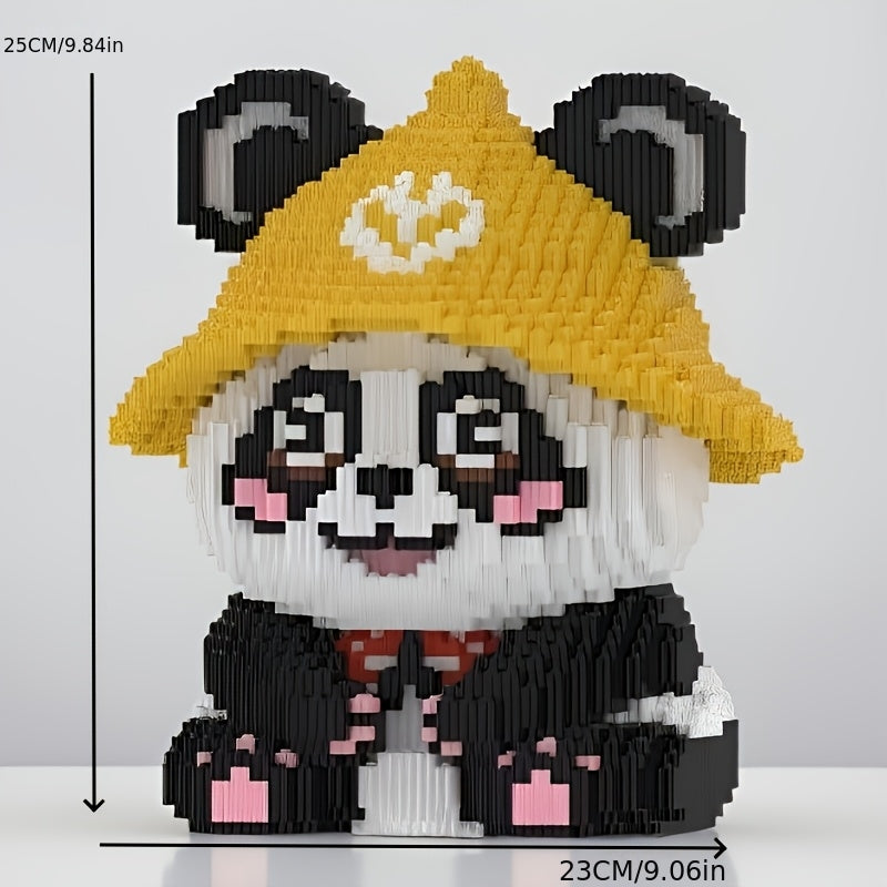 Panda mit gelbem Hut | Bausteine