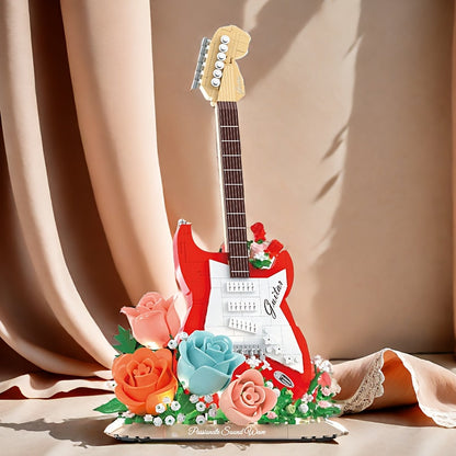 Gitarre mit Blumen | Bausteine