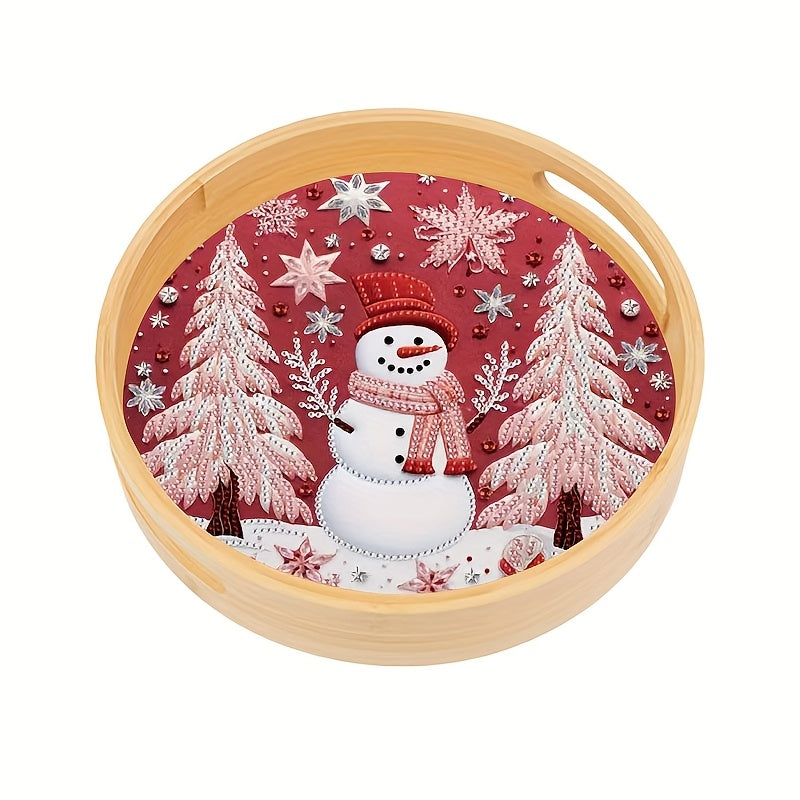 Schneemann | Tablett | Diamond Painting