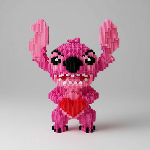 Rosa Wesen mit Herz  | Bausteine