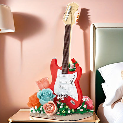 Gitarre mit Blumen | Bausteine