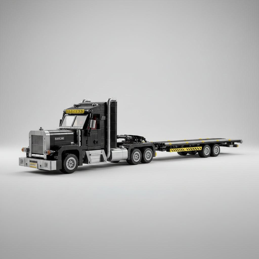 MEGA Premium Schwarzer LKW | Bausteine