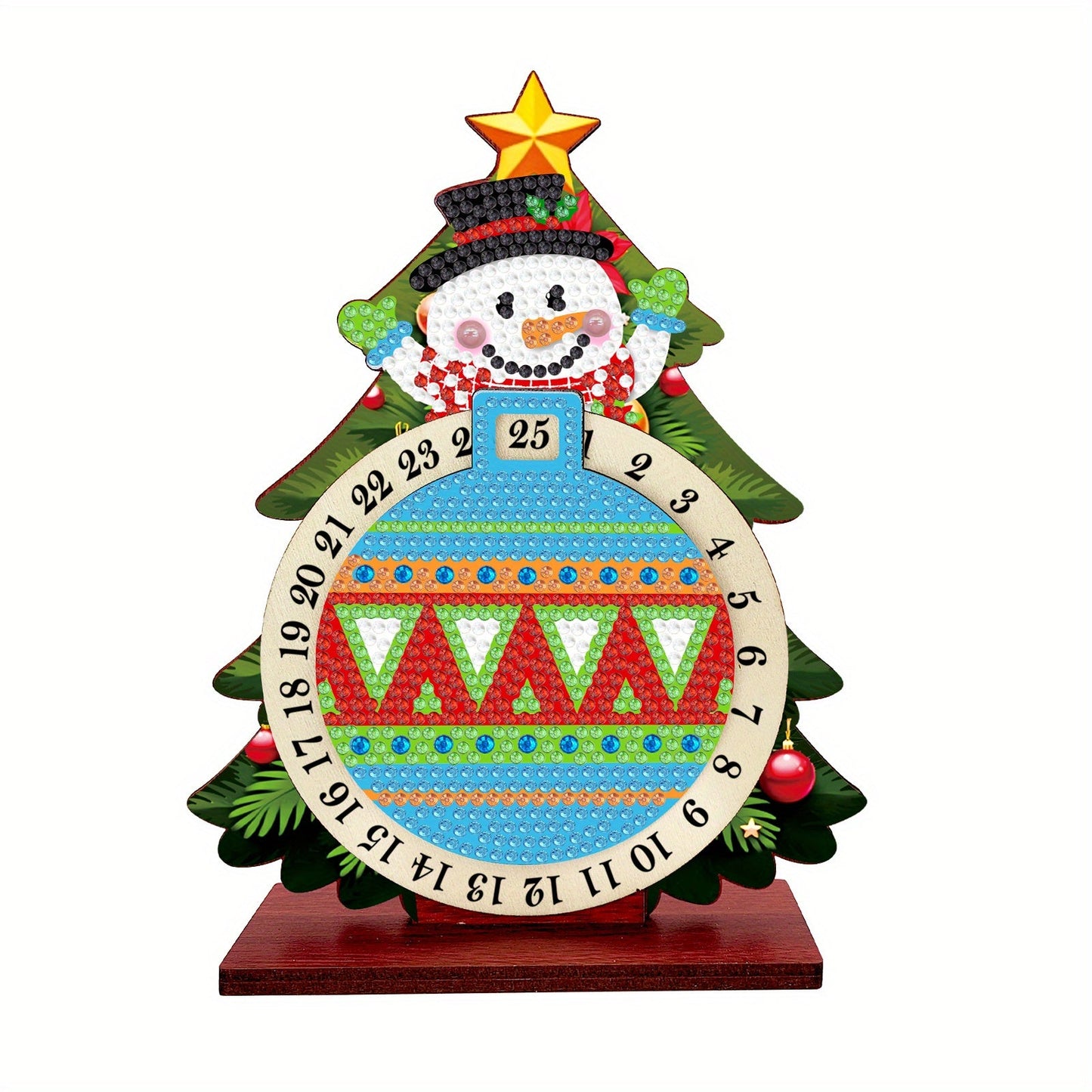 Schneemann im Weihnachtsbaum | Kalender | Diamond Painting