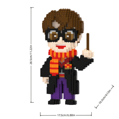 Junge mit Brille und Schal | Bausteine