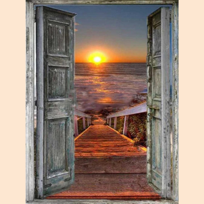 Romantischer Strandweg | Diamond Painting