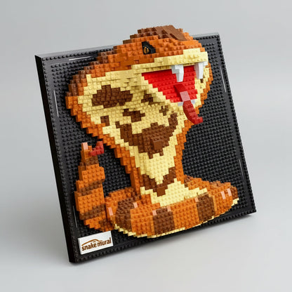 Schlange auf Bauplatte | Bausteine