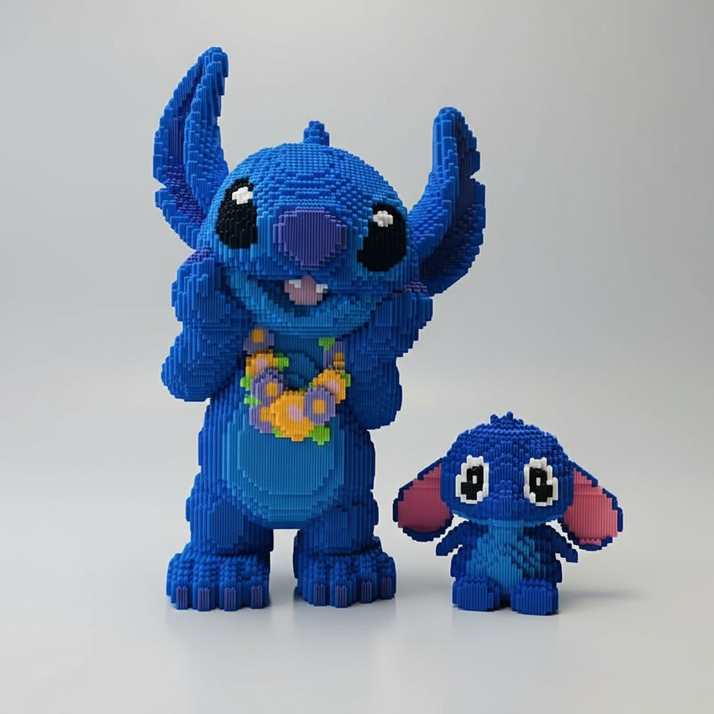 Mega Blaues Wesen mit Blumenkette | Bausteine