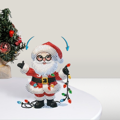 Bewegender Weihnachtsmann mit Brille | Diamond Painting