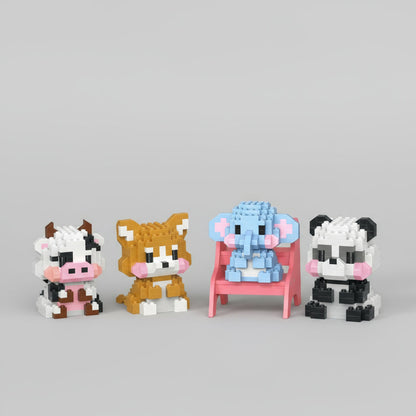 Mini Tiere – 12 Stück | Bausteine