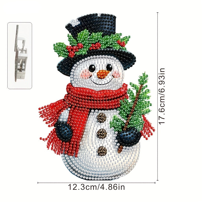 Bewegender Schneemann mit Hut | Diamond Painting