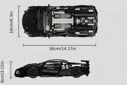 Schwarzer Supersportwagen | Bausteine