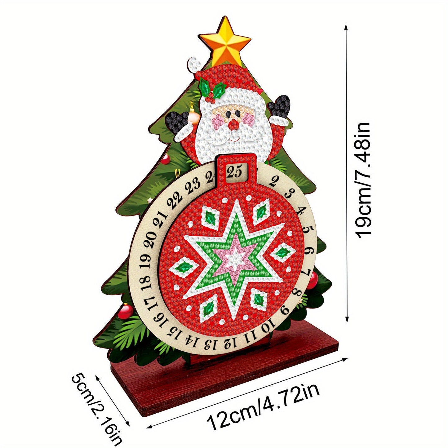 Weihnachtsmann im Weihnachtsbaum | Kalender | Diamond Painting