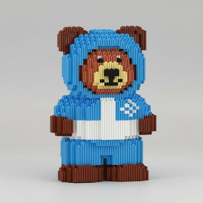 Bär mit Skianzug | Bausteine