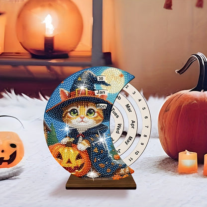 Katze mit Kürbis | Kalender | Diamond Painting