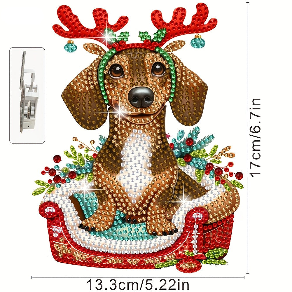 Bewegender Hund im Korb | Diamond Painting