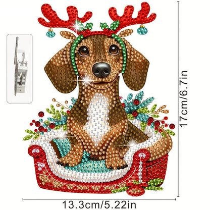 Bewegender Hund im Korb | Diamond Painting