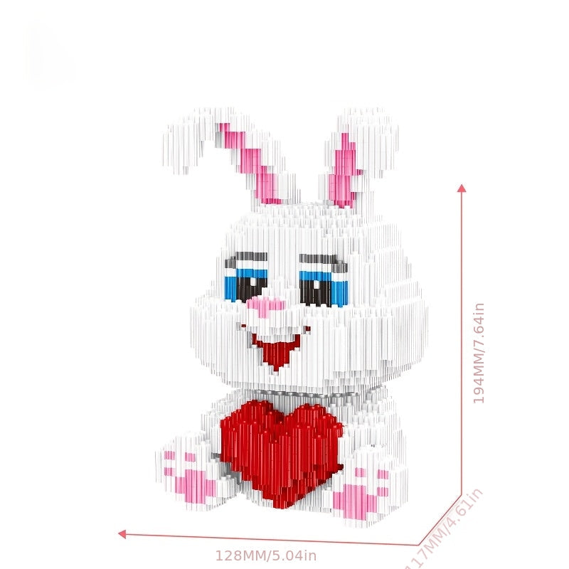 Süßes Kaninchen mit Herz | Bausteine