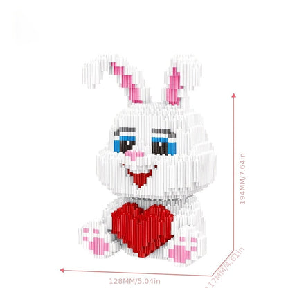 Süßes Kaninchen mit Herz | Bausteine