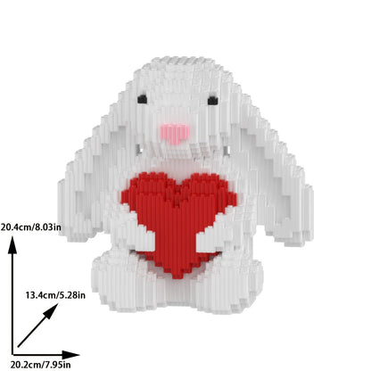 Süßes Kaninchen mit Herz | Bausteine