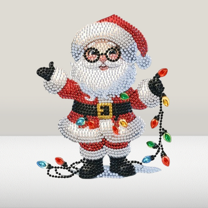 Bewegender Weihnachtsmann mit Brille | Diamond Painting