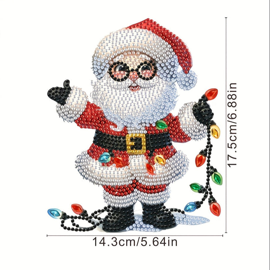 Bewegender Weihnachtsmann mit Brille | Diamond Painting