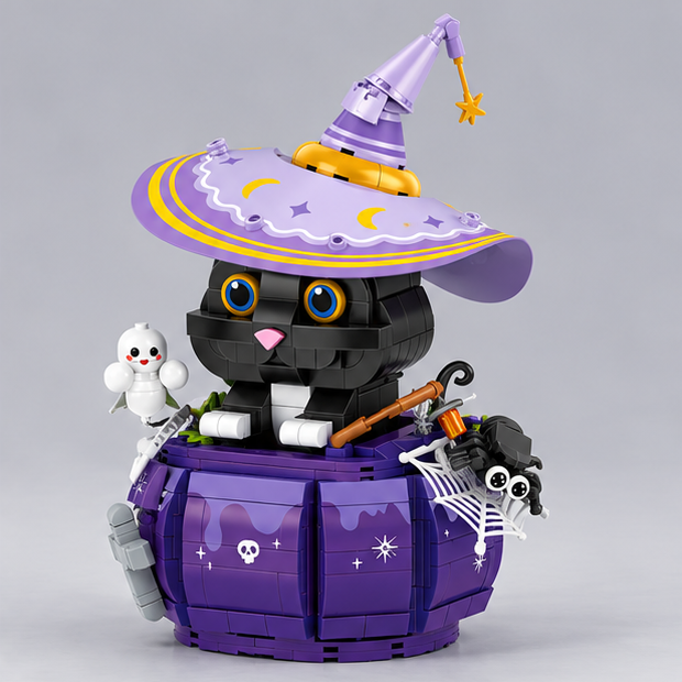 Halloween-Katze | Bausteine