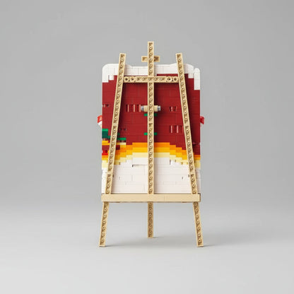 Kerst Schilderij Bouwblokjes