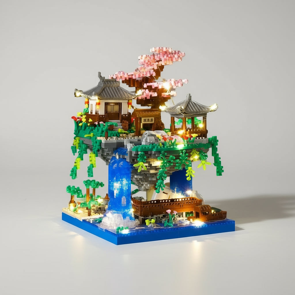 Baumhaus mit Wasserfall  | Bausteine