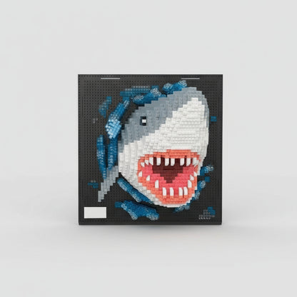 Hai auf Bauplatte | Bausteine