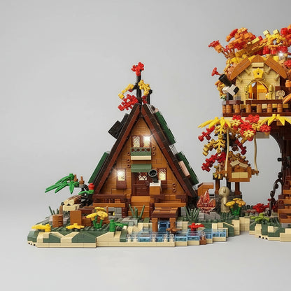 Herbsthaus mit Baumhaus | Bausteine