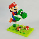 Fliegender grüner Dino mit rotem Klempner  | Bausteine