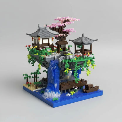 Baumhaus mit Wasserfall  | Bausteine