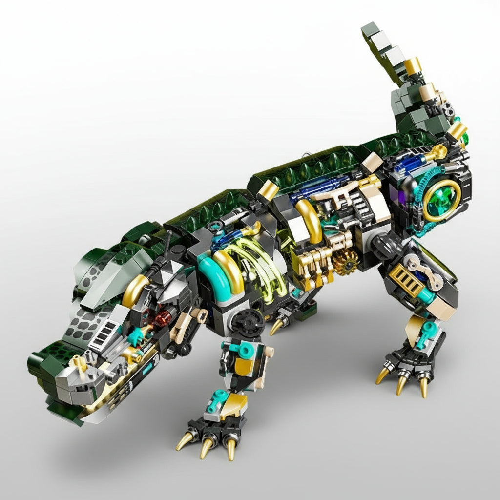 Bewegliches Krokodil | Bausteine