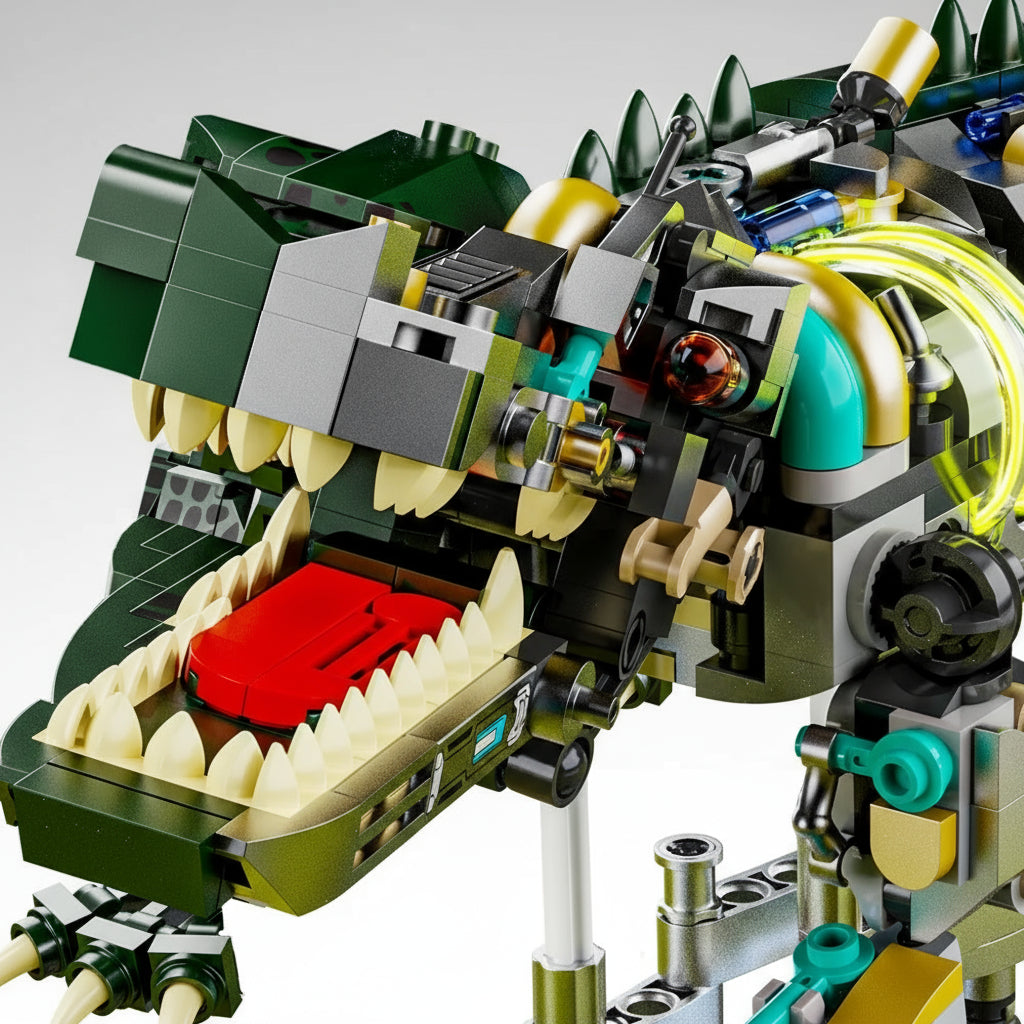 Bewegliches Krokodil | Bausteine