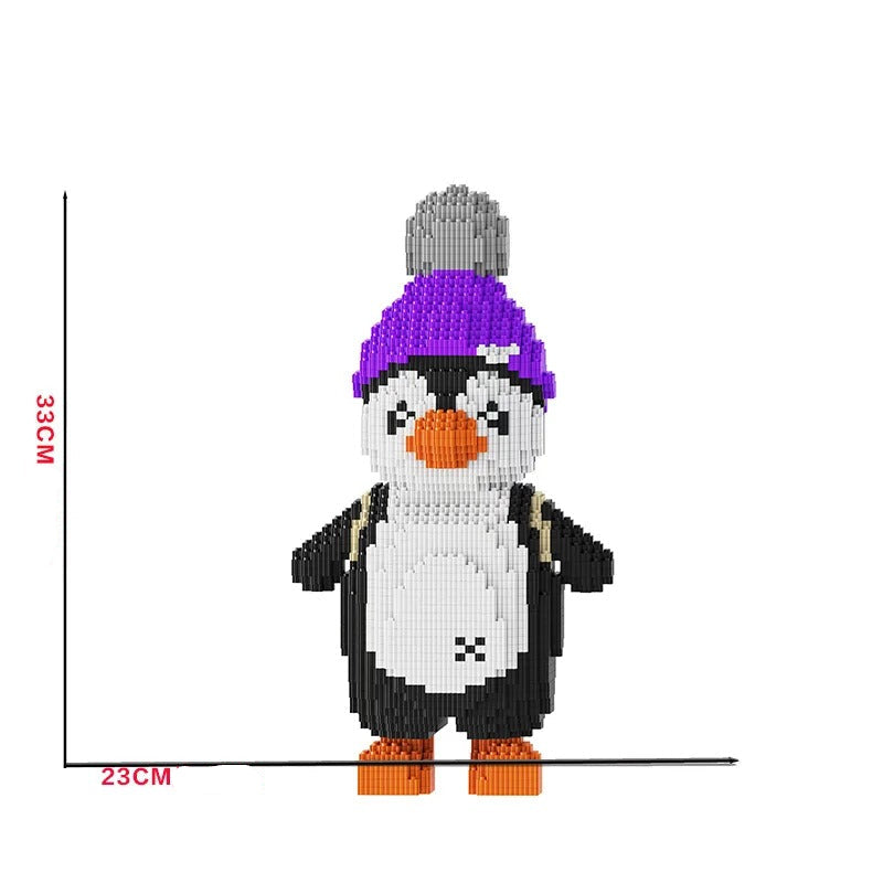 Pinguin mit Mütze | Bausteine